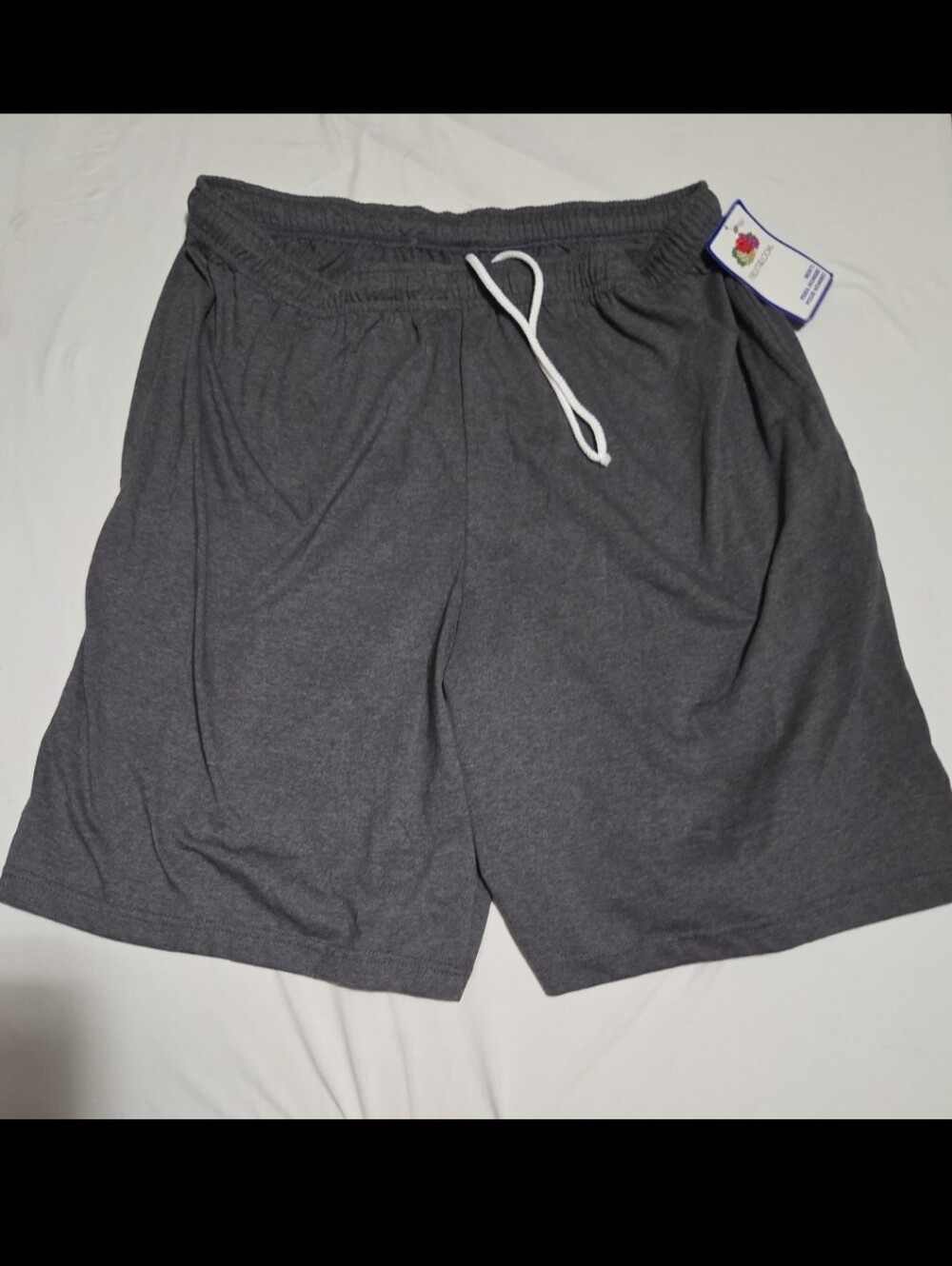 New fruit of the Loom mens XL grey drawstring shorts #19